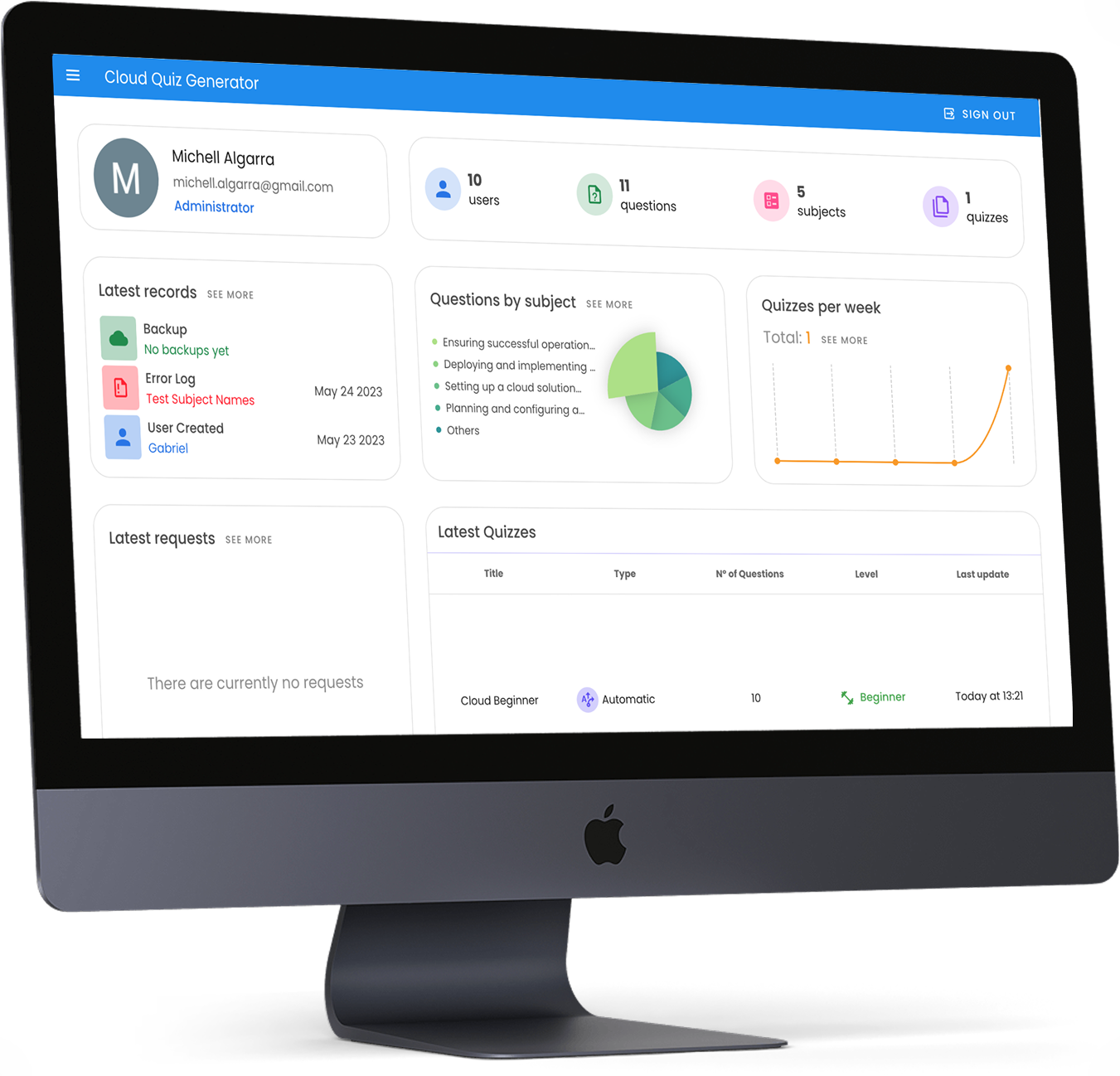 Cloud Quiz Generator